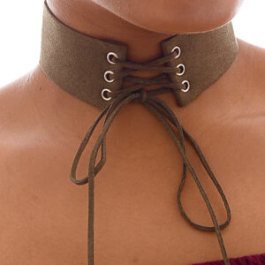 Stylish Lace Up Choker Necklace