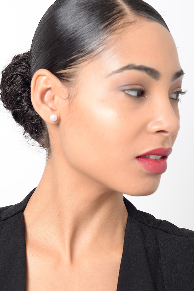 Stylish Pearl Hoop Earrings