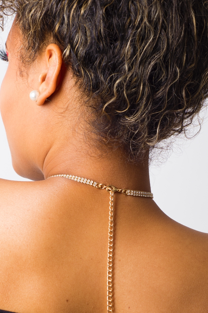 Stylish Gold Diamond Choker Necklace