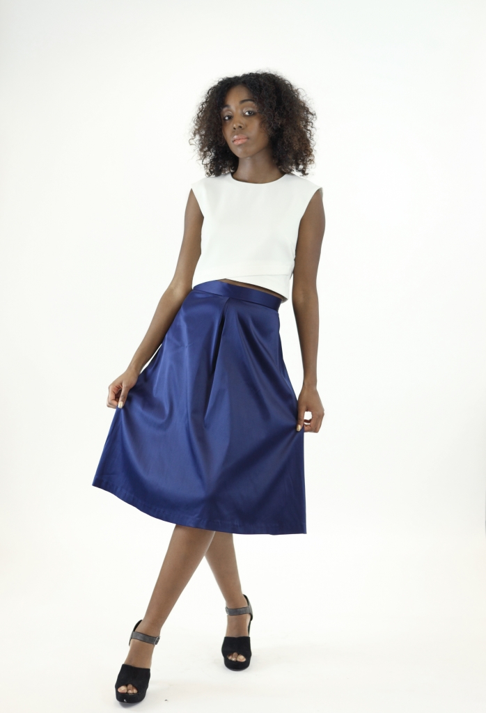 Stylish High Waisted Midi Skirt