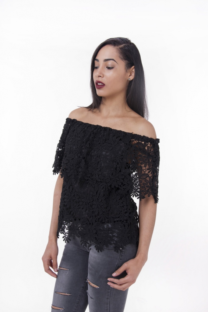 Stylish Lace Off The Shoulder Top