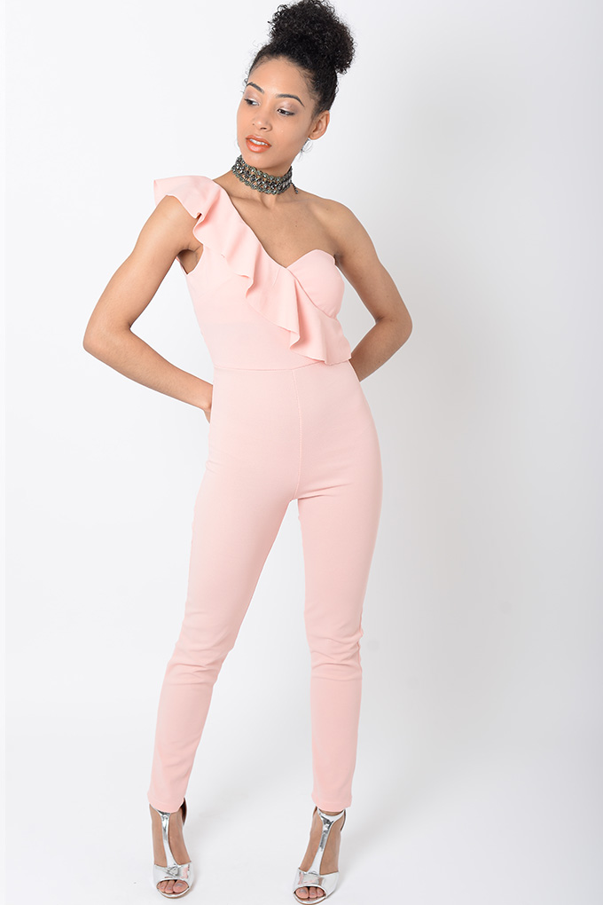 pink all in one jumpsuit