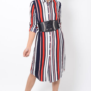 Stylish Striped Shirt Dress