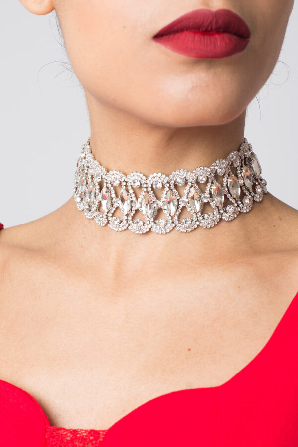 Red hot sale sparkly choker