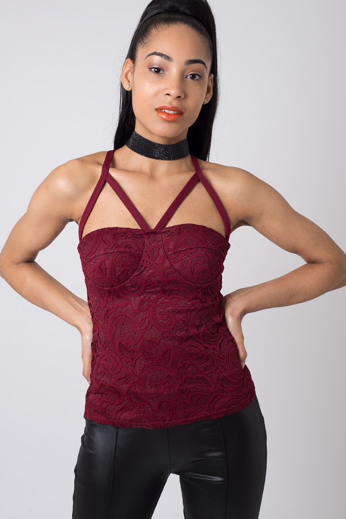 Stylish Bustier Lace Top