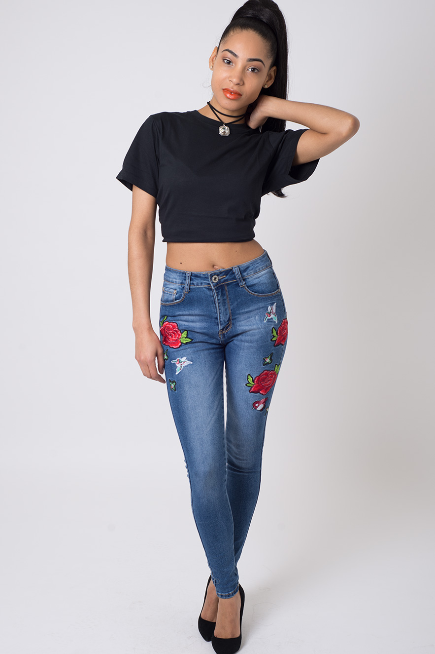 Stylish Embroidered Jeans