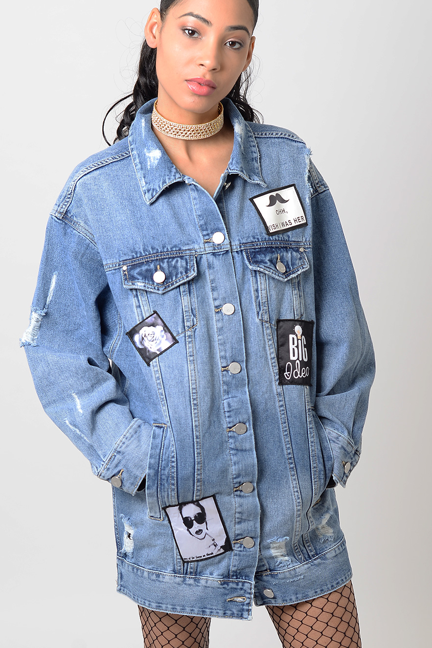 Stylish Ripped Oversized Denim Jacket | Stylish Jackets, Denim Jackets