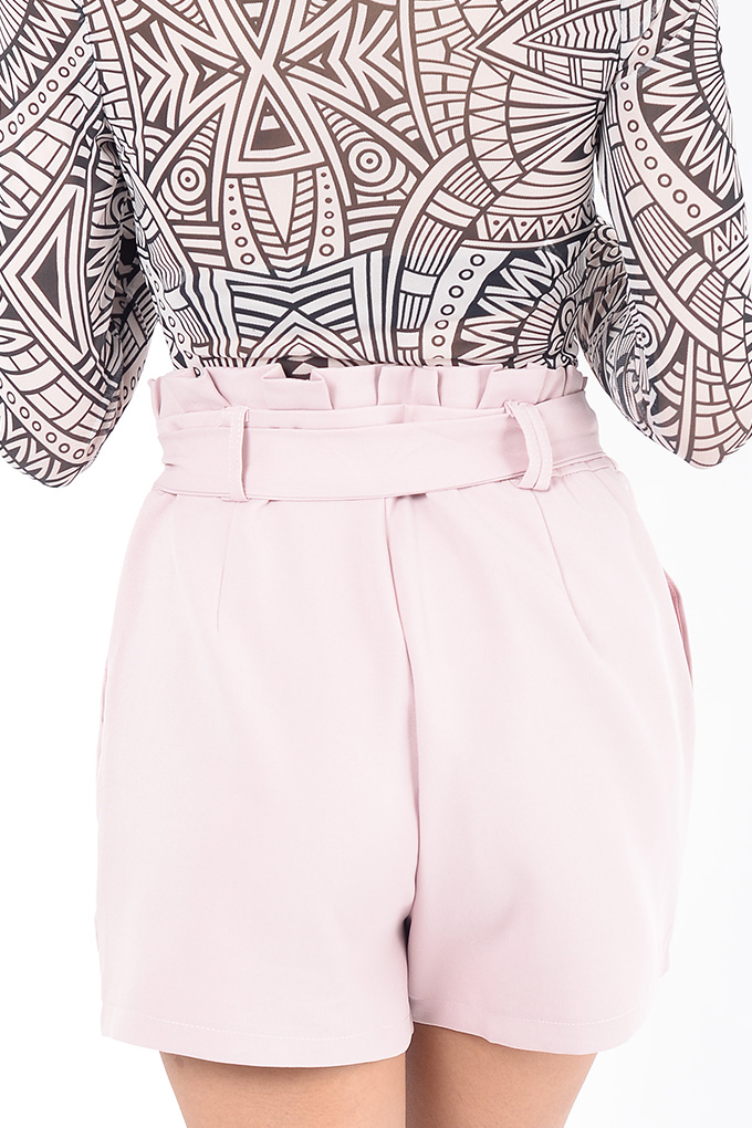 Stylish Pink High Waisted Shorts