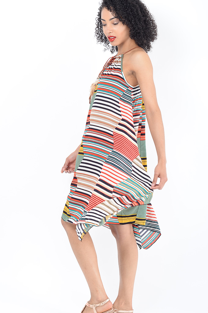 Stylish Striped Midi Summer Dress