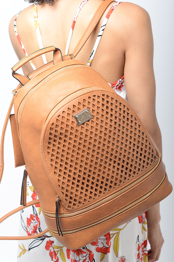Stylish Bessie London Tanned Backpack