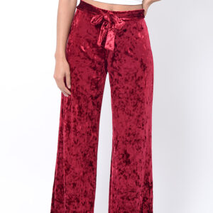 Stylish Velvet Wide Leg Trousers