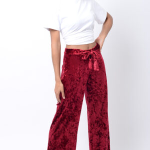 Stylish Velvet Wide Leg Trousers